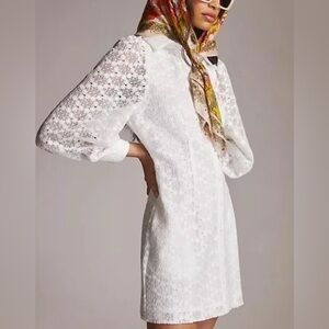MARE MARE ANTHROPOLOGIE | Lace Mini Button-up Dress XSmall